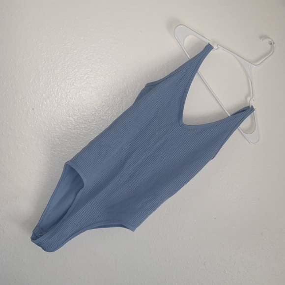 Aura Tops - 💞Baby Blue Ribbed Body Suit💞